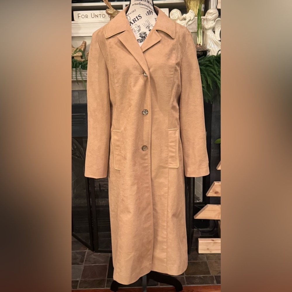 Vintage Camel Tan Color Trench Coat Women’s Medium Designed by Sherwood of Ohio